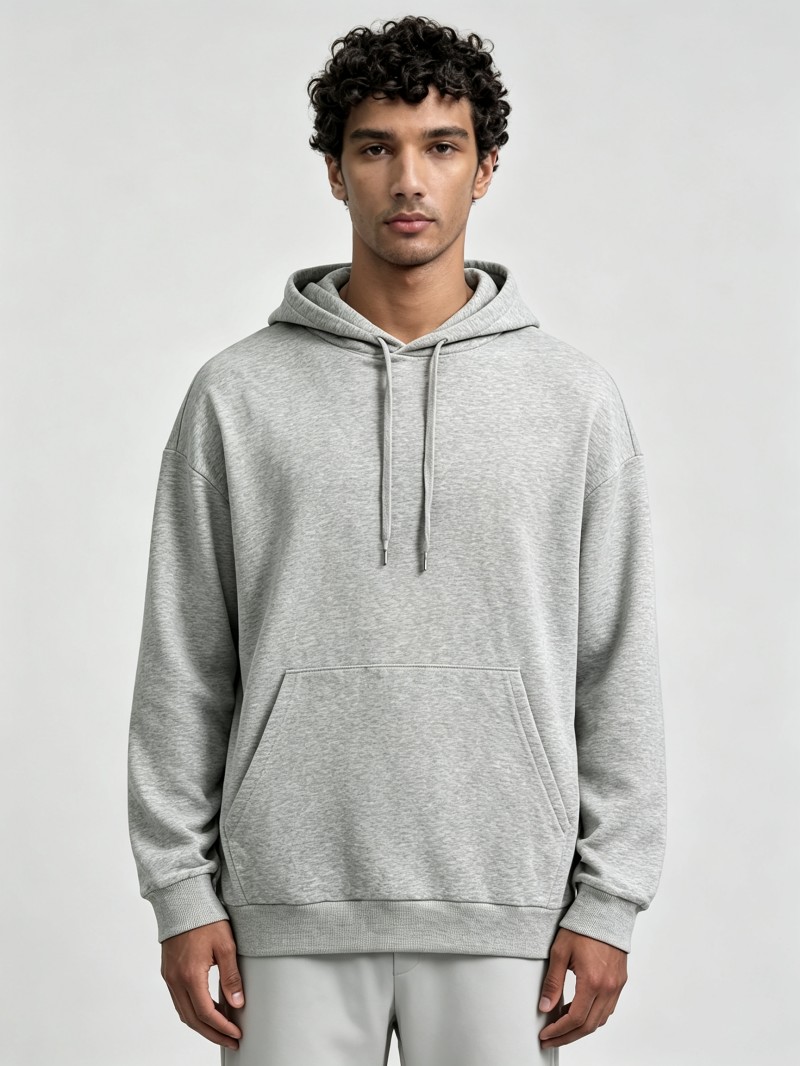 Custom Relaxed Hoodie | Soft Knit Kangaroo Pocket 