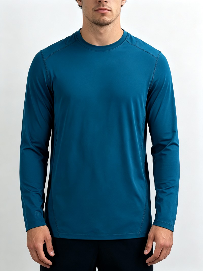 Lake Blue Men's Performance Long Sleeve Tee Bulk