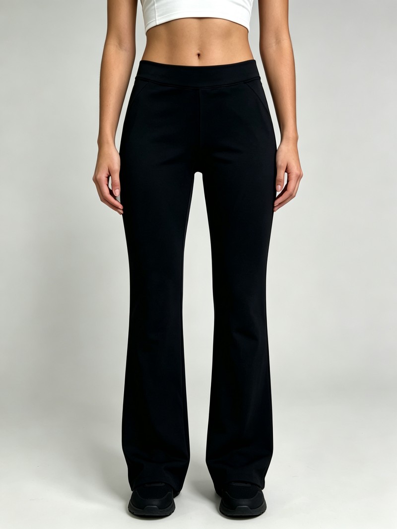 Women's Micro-Flare Pants Black Activewear Factory