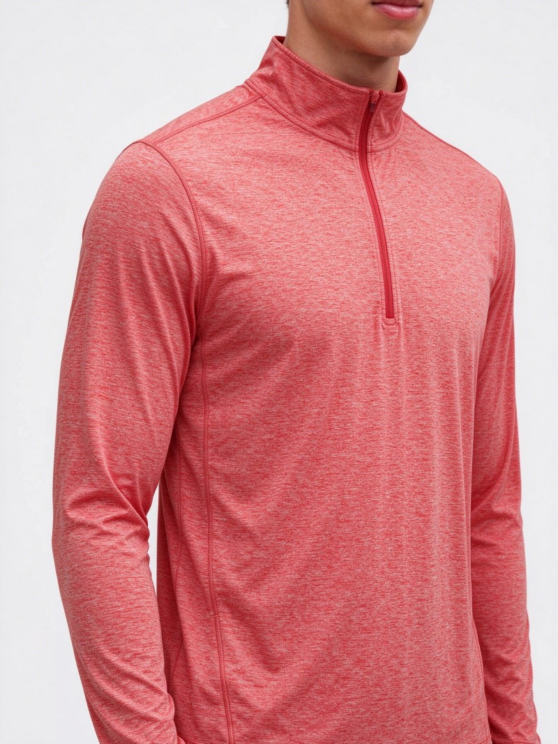 Wholesale Men's Half-Zip Long Sleeve Shirt